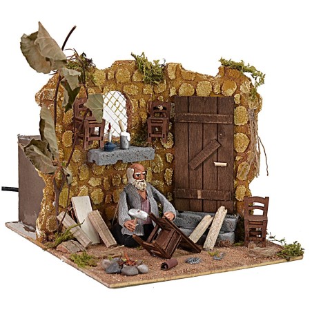 Ajusta sillas arrodillado en movimiento h 10 cm estatua