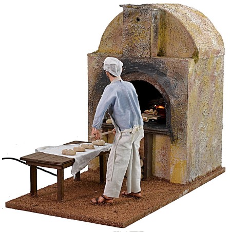 Fornaio in movimento 30 cm con forno funzionante forno