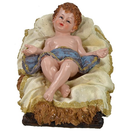 Nacimiento de 3 figuras de resina, altura 60 cm, base de resina, José.