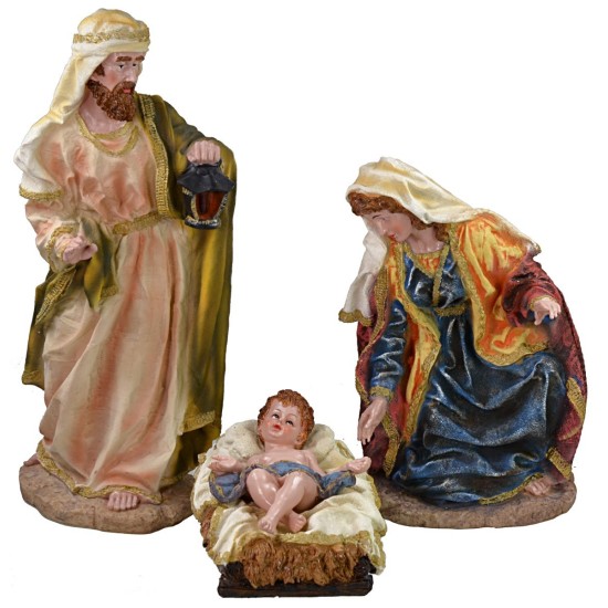 Natività 3 soggetti in resina h 60 cm base, resina, giuseppe