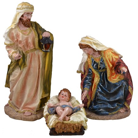Natività 3 soggetti in resina h 60 cm