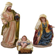 Natività 3 soggetti in resina h 60 cm