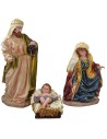 Natività 3 soggetti in resina h 60 cm