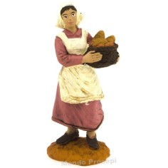 Donna con cesto di pane serie cm 8 Oliver Mondo Presepi