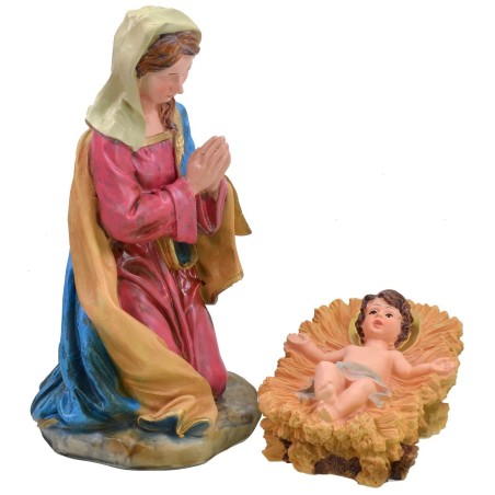 Natività 10 soggetti in resina h 50 cm base, resina, soggetti