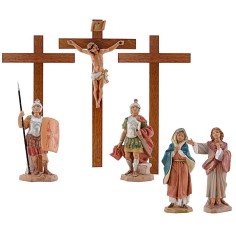 Scena Crocifissione 12 cm Fontanini Statue Pasquali Mondo 2