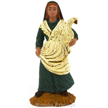 Woman with goose 8 cm series Oliver