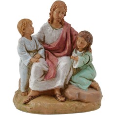 Cristo con bambini 12 cm Fontanini Mondo Presepi