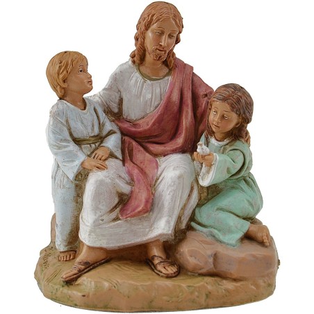 Cristo con niños 12 cm Fontanini Mundo Pesebres
