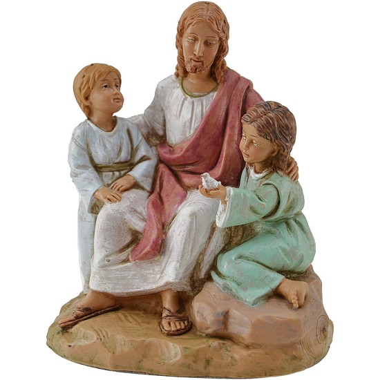 Cristo con niños 12 cm Fontanini Mundo Pesebres