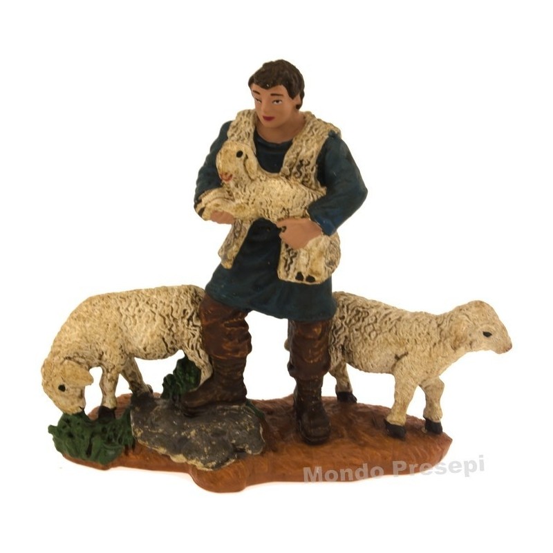 Pastore con pecore serie cm 8 Oliver Mondo Presepi