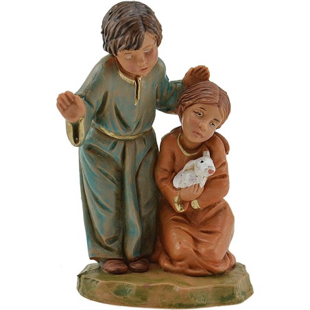 Children with lamb 12 cm Fontanini