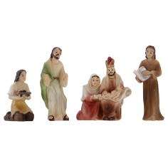 Escena de la circuncisión de Jesús, estatuas pascuales de 5 cm Mondo Presepi.