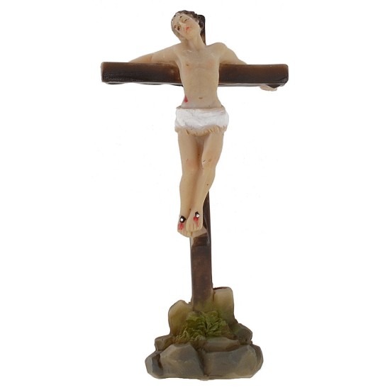 Estatuas de ladrones pascuales crucificados en el Calvario 5 cm