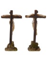 Estatuas de ladrones pascuales crucificados en el Calvario 5 cm