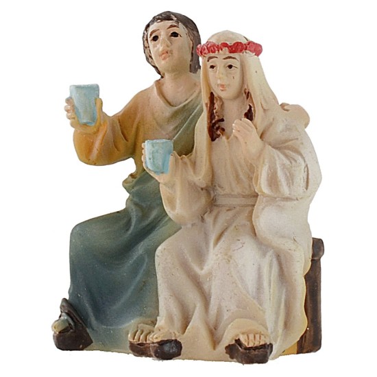 Statue Pasquali scena Nozze di Cana 5 cm Mondo Presepi