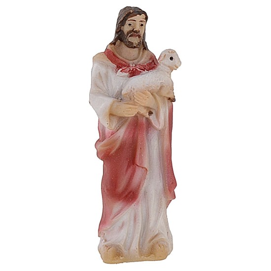Statue Pasquale Good Pastor with lamb 5 cm