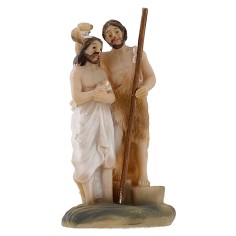 Statua Pasquale scena Battesimo di Gesù 5 cm Mondo Presepi 2