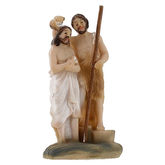 Statua Pasquale scena Battesimo di Gesù 5 cm Mondo Presepi