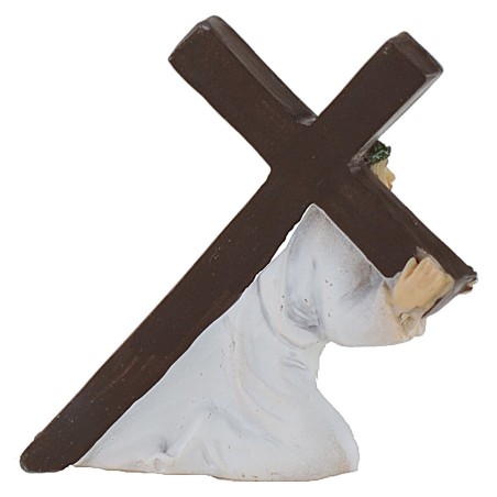 Gesù che cade con la croce 5 cm statue pasquali Mondo Presepi