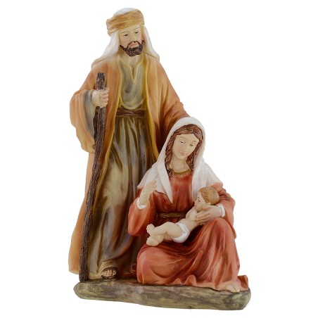 Natividad en resina cm 15x7x19,5 h Mundo Pesebres