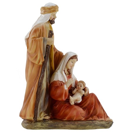 Natività in resina cm 15x7x19,5 h Mondo Presepi