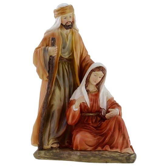Natividad en resina cm 15x7x19,5 h Mundo Pesebres
