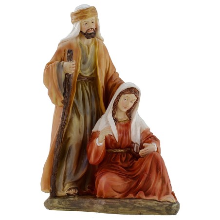 Natività in resina cm 15x7x19,5 h Mondo Presepi