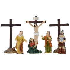 Statue Pasquali scena Crocifissione di Gesù 5 cm Mondo Presepi