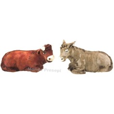 Bue e asino per statue cm 15 Mondo Presepi