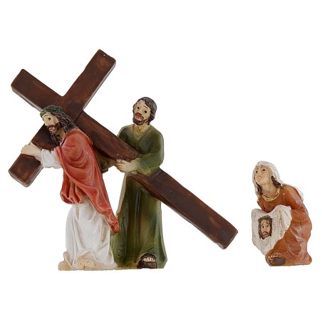 Estatuas Pascuales escena subida al Monte Calvario 5 cm Mundo