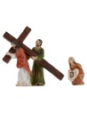 Statue Pasquali scena salita sul Monte Calvario 5 cm Mondo