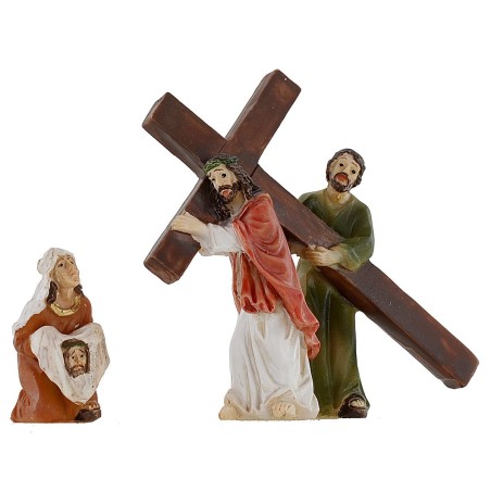 Statues Pasquale scene climb on Mount Calvary 5 cm
