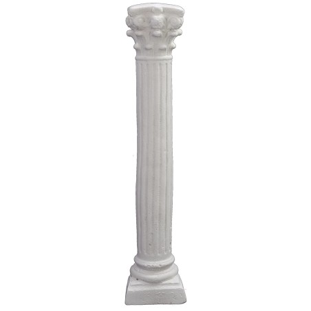 Semicolumna estriada de 29 cm de altura para belén, semicolumna, yeso.