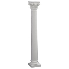 Columna lisa con capitel corintio de 29,5 cm de altura.