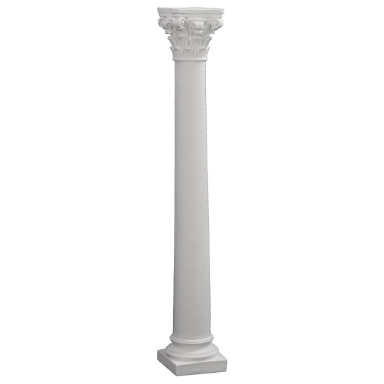 Columna lisa con capitel corintio de 29,5 cm de altura.
