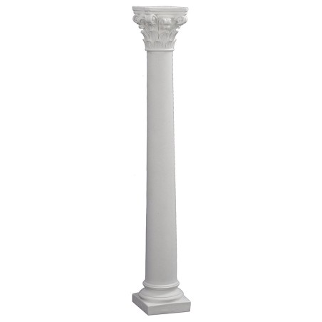 Columna lisa con capitel corintio de 29,5 cm de altura.