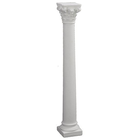 Columna lisa con capitel corintio de 29,5 cm de altura.