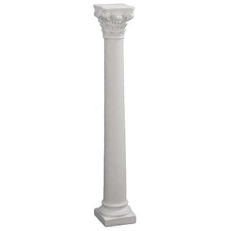 Columna lisa con capitel corintio de 29,5 cm de altura.