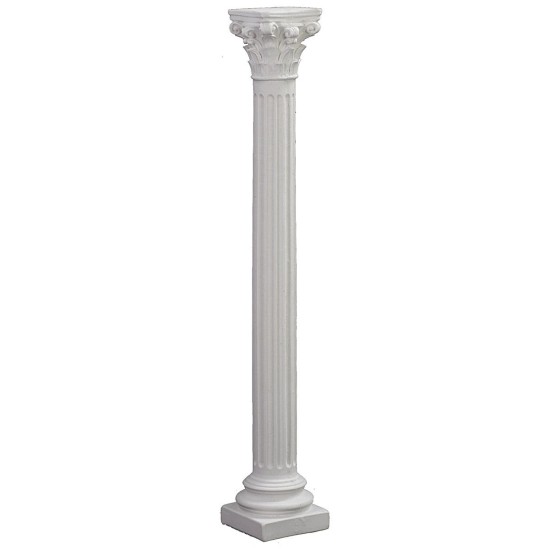Columna estriada con capitel corintio de 25 cm de altura.