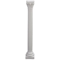 Columna estriada con capitel corintio de 25 cm de altura.