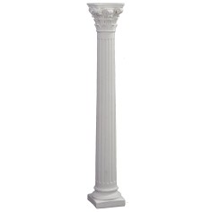 Colonna rigata con capitello corinzio cm 30 h capitello 2
