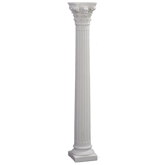Colonna rigata con capitello corinzio cm 30 h capitello