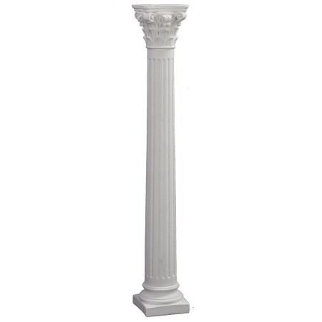 Colonna rigata con capitello corinzio cm 30 h