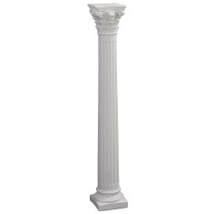Colonna rigata con capitello corinzio cm 30 h capitello