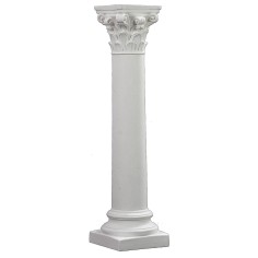 Columna lisa con capitel corintio cm 18,5 h capitel.