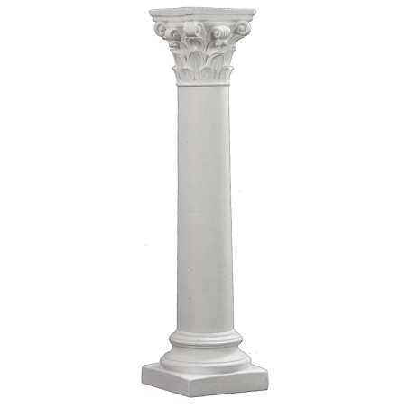 Columna lisa con capitel corintio cm 18,5 h capitel.