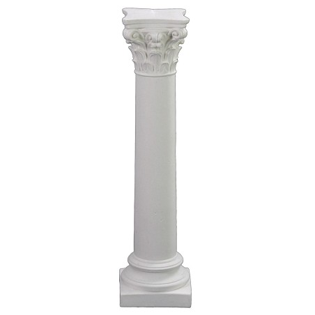Colonna liscia con capitello corinzio cm 18,5 h