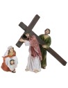 Escena de la subida al Monte Calvario cm 9 Estatuas de Pascua