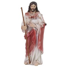 Estatua Pascual Buen Pastor con cordero serie 9 cm Mundo
